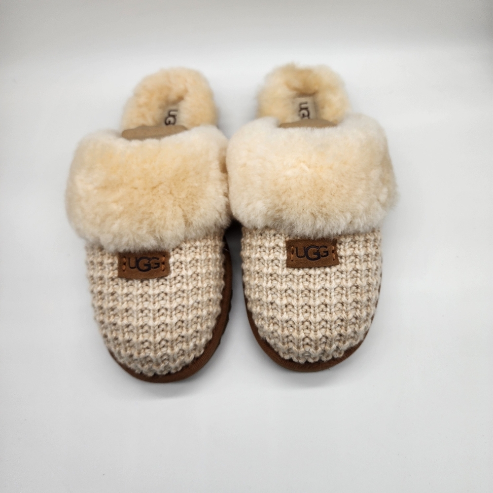 UGG Cozy Knit Slippers - Size 7 - Cream